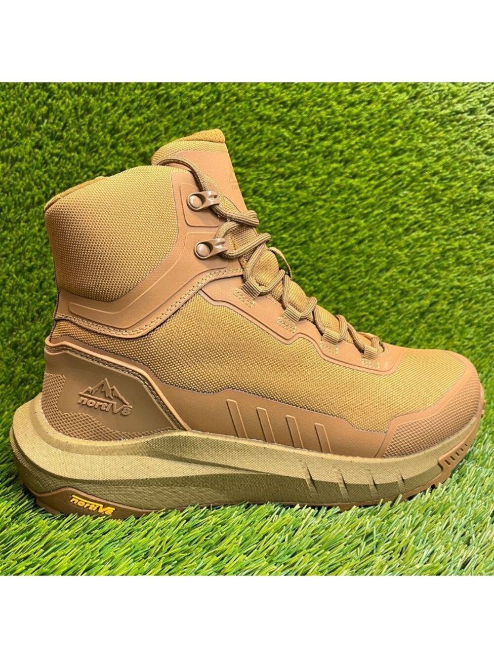 Nortiv 8 Mens Size 9.5E Coyote Brown Outdoor Hiking Tactical Security Boots